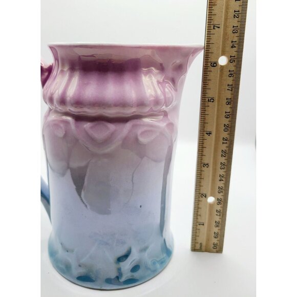 Antique 1920's Bavaria Lusterware RCW German Purple Blue Iridescent Milk Pitcher - Picture 10 of 11